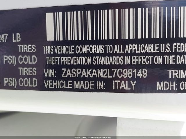 2020 ALFA ROMEO STELVIO ZASPAKAN2L7C98149 Photo 8