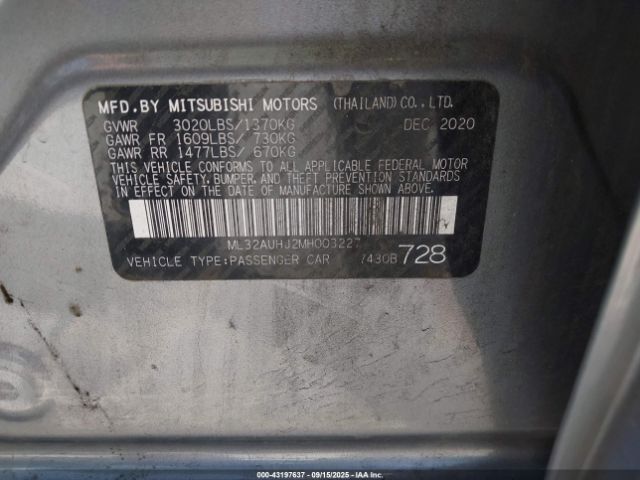 2021 MITSUBISHI MIRAGE ML32AUHJ2MH003227 Photo 8
