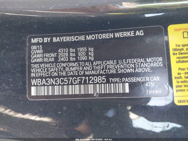 BMW 428i 2016 WBA3N3C57GF712985 Image 9