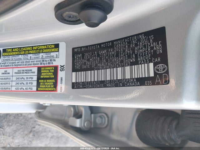 Toyota 2zr-fe 2015 2T1BURHE0FC437562 Image 9