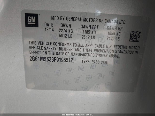 2015 CADILLAC XTS 2G61M5S33F9195512 Photo 8