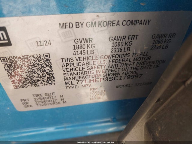 Chevrolet lbp 2025 KL77LHEP3SC179997 Image 9
