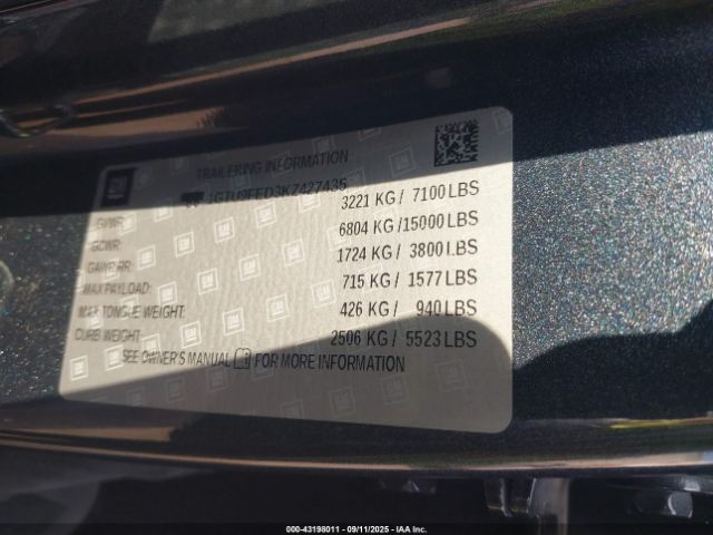 2019 GMC SIERRA 1500 1GTU9FED3KZ427435 Photo 8