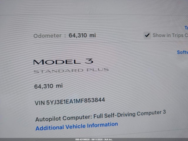 Tesla 2021 2021 5YJ3E1EA1MF853844 Image 7