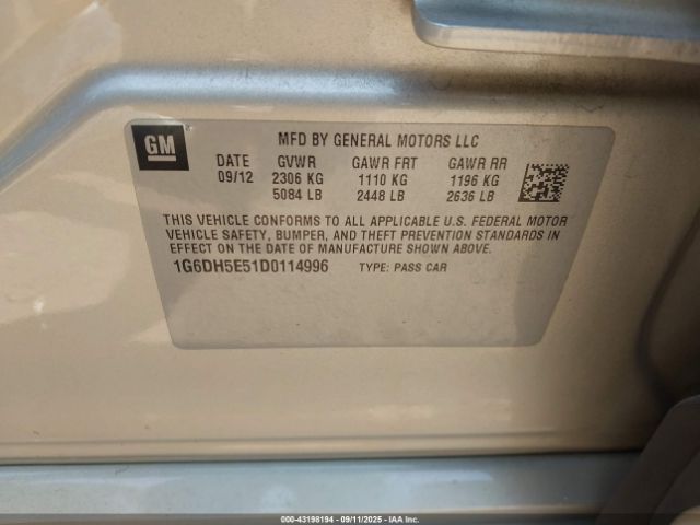 2013 CADILLAC CTS 1G6DH5E51D0114996 Photo 8