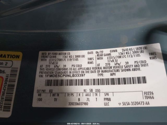 2022 FORD BRONCO 1FMDE5CP0NLB33397 Photo 8