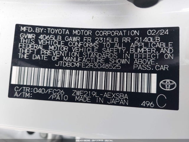 Toyota Corolla Hybrid 2024 JTDBCMFE2R3048525 Image 22
