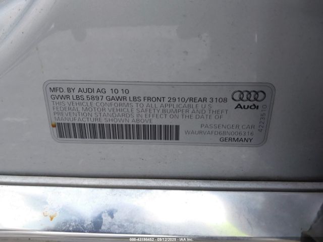 2011 AUDI A8 L WAURVAFD6BN006316 Photo 8