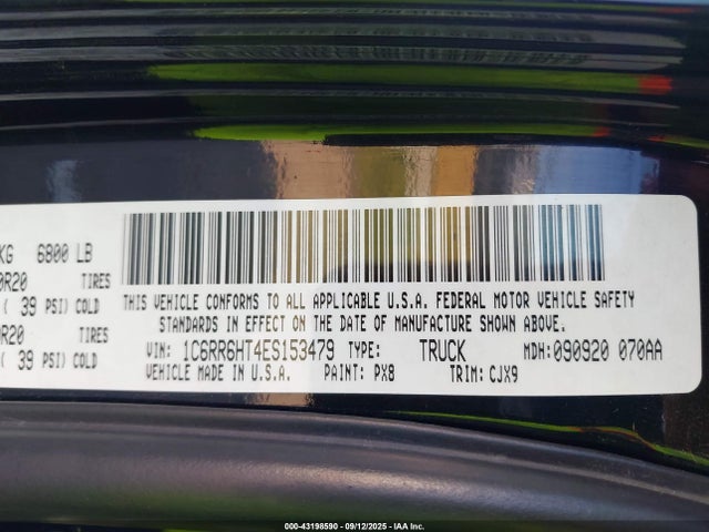 RAM 1500 2014 1C6RR6HT4ES153479 Image 9
