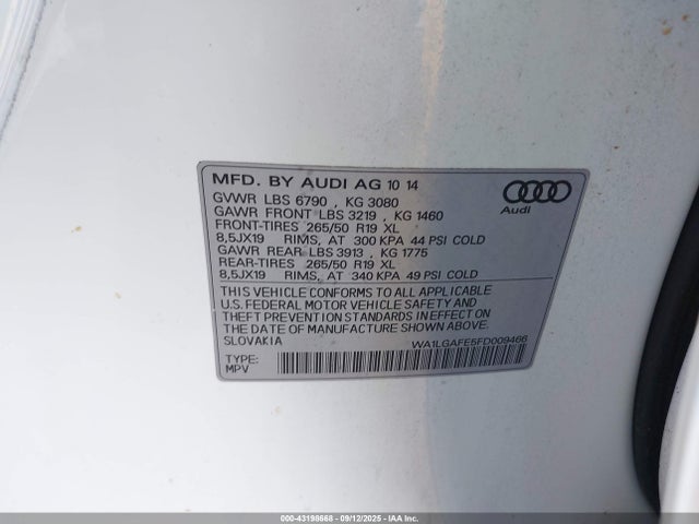 2015 AUDI Q7 WA1LGAFE5FD009466 Photo 8