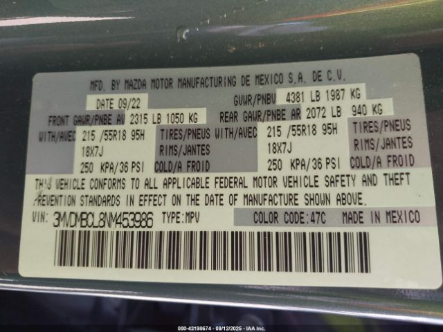 2022 MAZDA CX-30 3MVDMBCL8NM453986 Photo 8