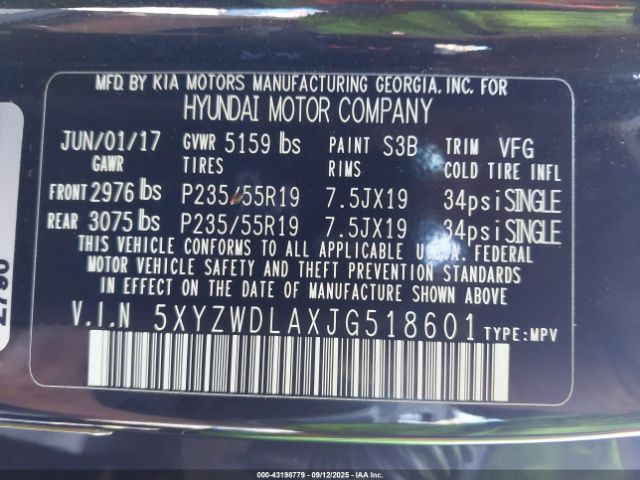 2018 HYUNDAI SANTA FE SPORT 5XYZWDLAXJG518601 Photo 8