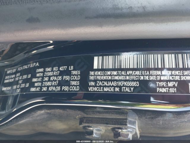 2019 JEEP RENEGADE ZACNJAAB1KPK66663 Photo 8