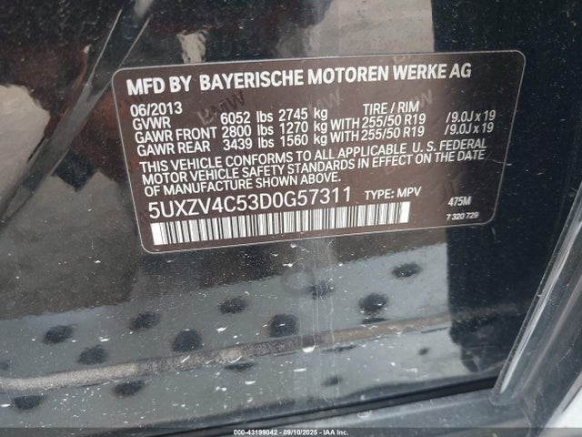Aukcja sprzedaży 2013 Bmw X5 Xdrive35i/xdrive35i Premium/xdrive35i Sport Activity, vin: 5UXZV4C53D0G57311, numer aukcji: 43199042