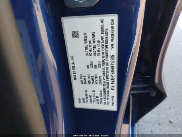 2024 TESLA MODEL 3 5YJ3E1EA5RF717305 Photo 8