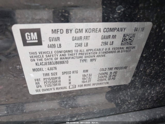 2018 BUICK ENCORE KL4CJESB3JB690610 Photo 8