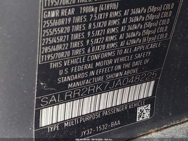 2018 LAND ROVER DISCOVERY SALRR2RK7JA048225 Photo 8