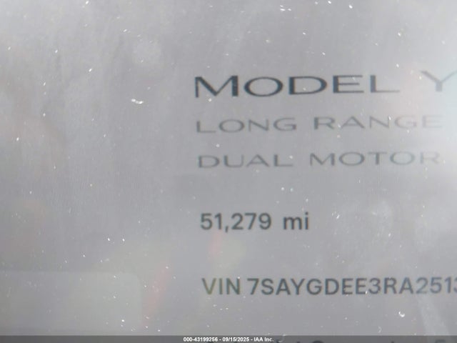 2024 TESLA MODEL Y 7SAYGDEE3RA251359 Photo 6