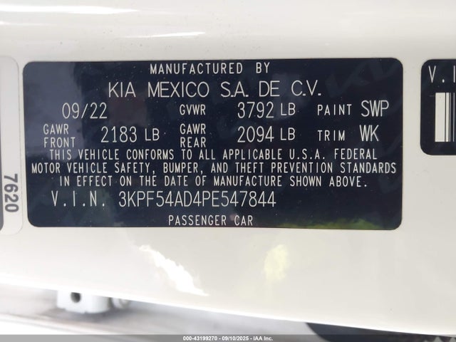 2023 KIA FORTE 3KPF54AD4PE547844 Photo 8
