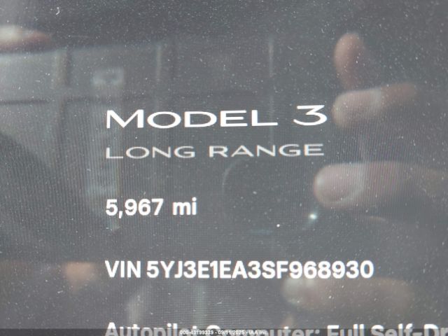 2025 TESLA MODEL 3 5YJ3E1EA3SF968930 Photo 6
