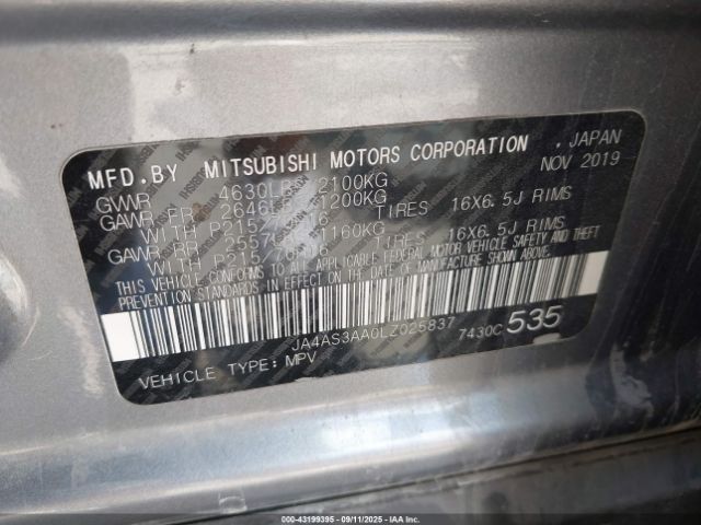 2020 MITSUBISHI ECLIPSE CROSS JA4AS3AA0LZ025837 Photo 8