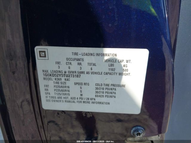 1996 CADILLAC DEVILLE 1G6KD52Y5TU273187 Photo 8