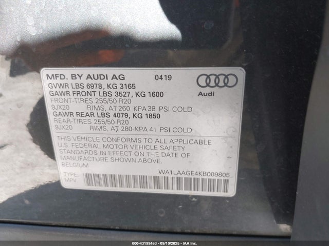 2019 AUDI E-TRON WA1LAAGE4KB009805 Photo 8