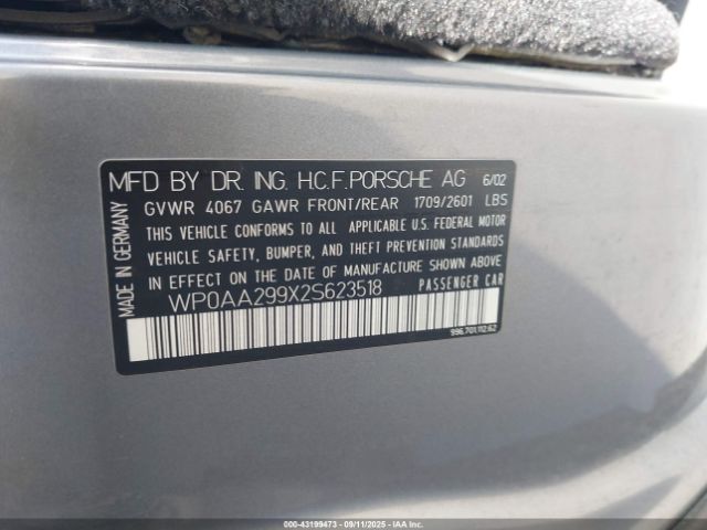 2002 PORSCHE 911 WP0AA299X2S623518 Photo 8