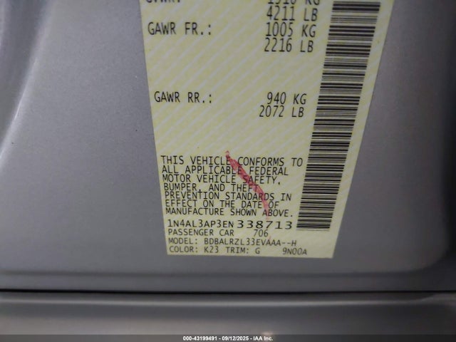 1N4AL3AP3EN338713 Nissan 2014