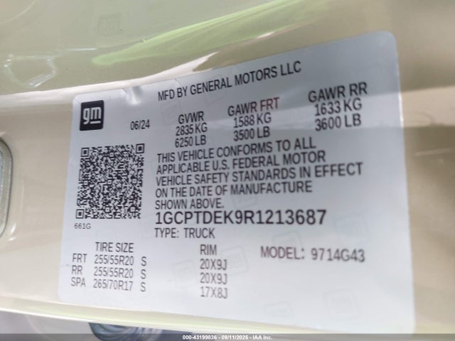 1GCPTDEK9R1213687 Chevrolet l3b