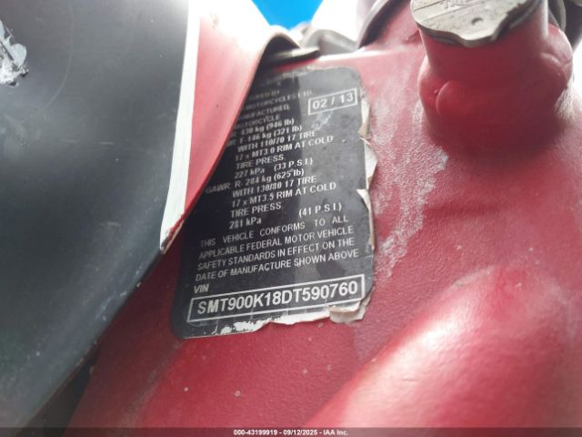 2013 TRIUMPH MOTORCYCLE BONNEVILLE SMT900K18DT590760 Photo 9