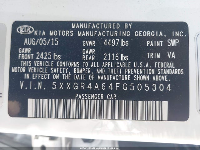 5XXGR4A64FG505304 KIA dohc t-gdi theta-ii