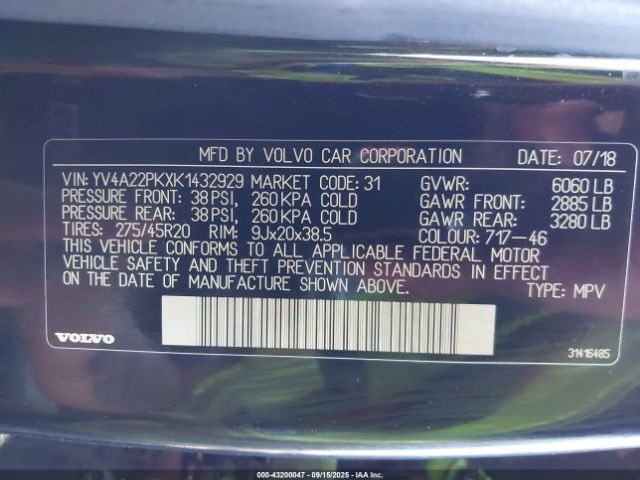 2019 VOLVO XC90 YV4A22PKXK1432929 Photo 8