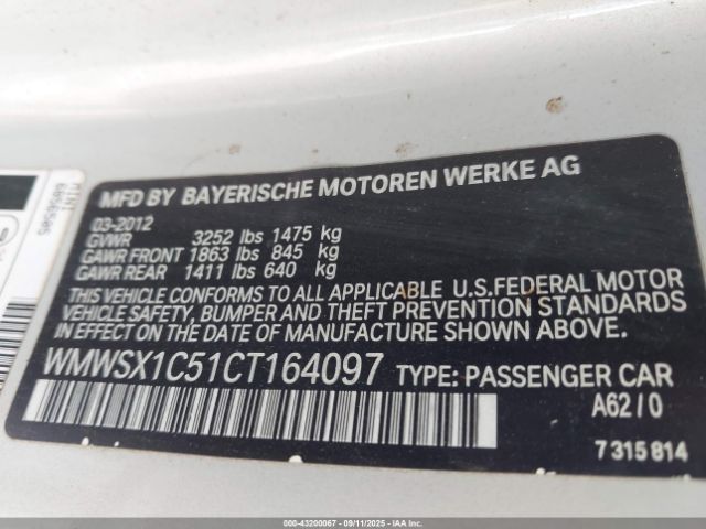 2012 MINI COOPER WMWSX1C51CT164097 Photo 8
