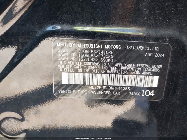 ML32FUFJ9RHF14285 Mitsubishi mivec