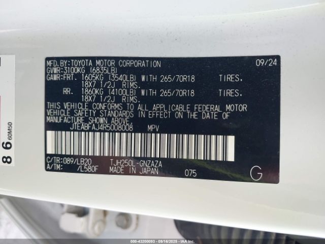 2024 TOYOTA LAND CRUISER JTEABFAJ4R5008008 Photo 8