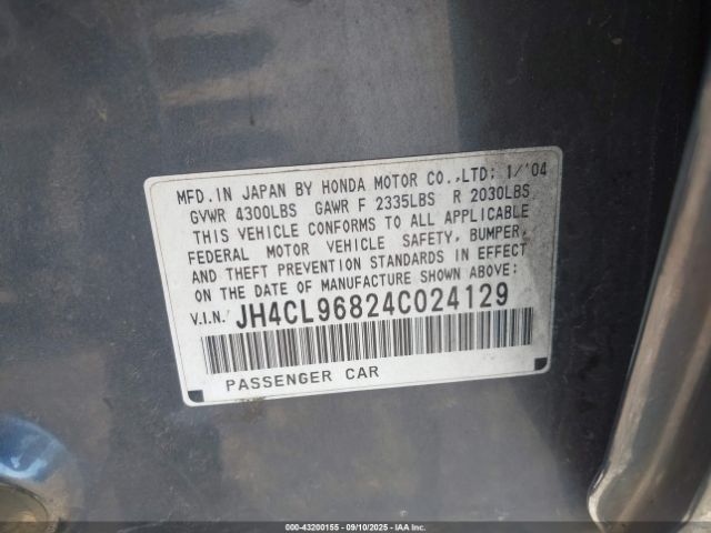 2004 ACURA TSX JH4CL96824C024129 Photo 8