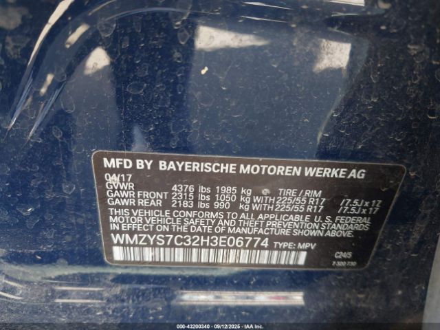 2017 MINI COUNTRYMAN WMZYS7C32H3E06774 Photo 8