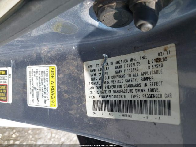 2012 ACURA TL 19UUA8F26CA000879 Photo 8