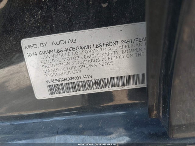 2015 AUDI A4 WAUBFAFLXFN017413 Photo 8