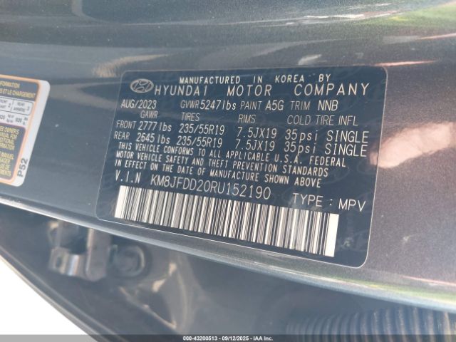 2024 HYUNDAI TUCSON PLUG-IN HYBRID KM8JFDD20RU152190 Photo 8