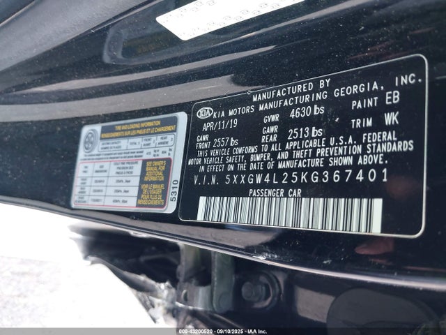 5XXGW4L25KG367401 KIA t-gdi
