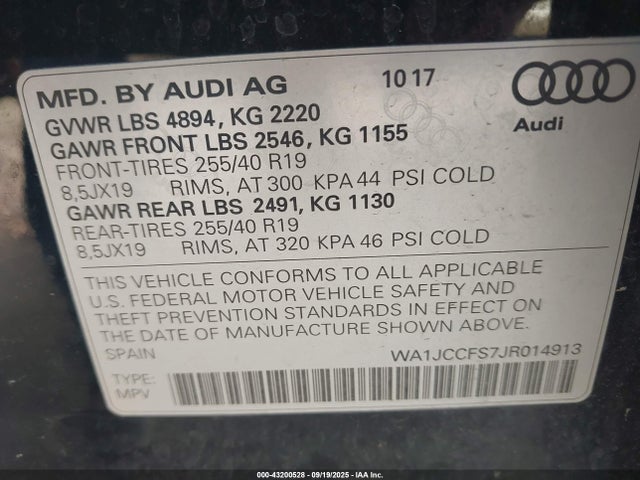 2018 AUDI Q3 WA1JCCFS7JR014913 Photo 8