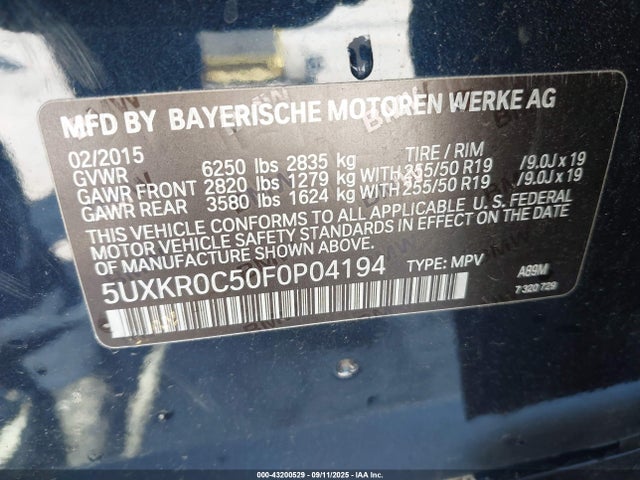 5UXKR0C50F0P04194 BMW X5