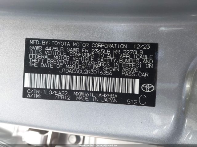 2024 TOYOTA PRIUS PRIME JTDACACU2R3016356 Photo 8