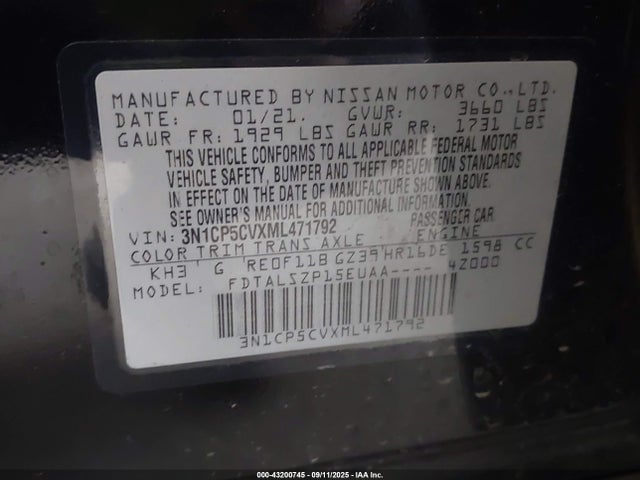 Nissan 2021 2021 3N1CP5CVXML471792 Image 9