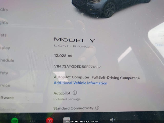 2025 TESLA MODEL Y 7SAYGDED5SF271337 Photo 6