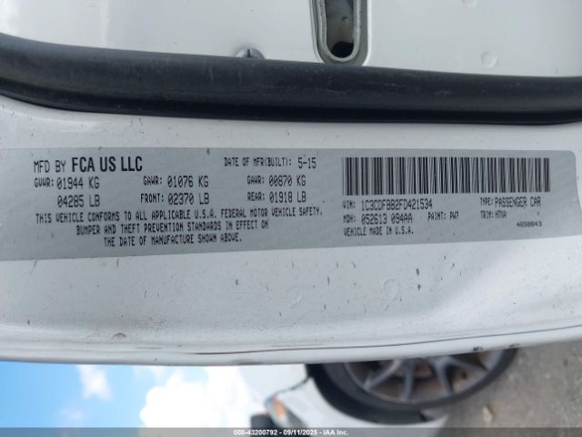 2015 DODGE DART 1C3CDFBB2FD421534 Photo 8