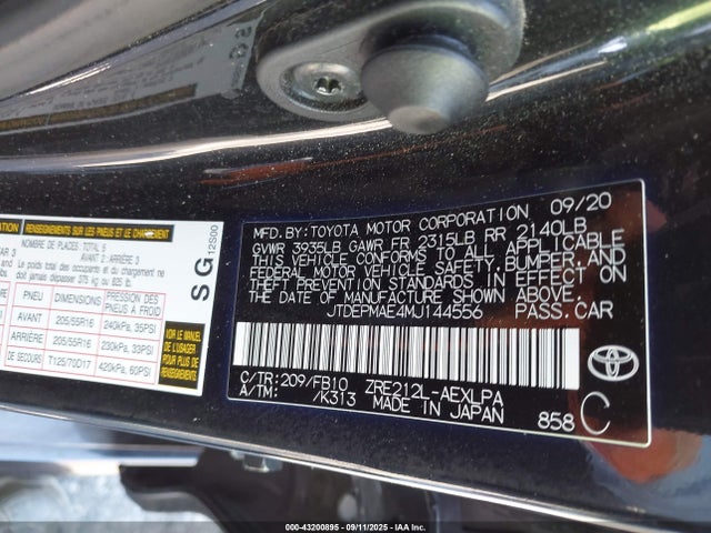 JTDEPMAE4MJ144556 Toyota Corolla