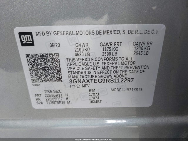 3GNAXTEG9RS112297 Chevrolet lsd